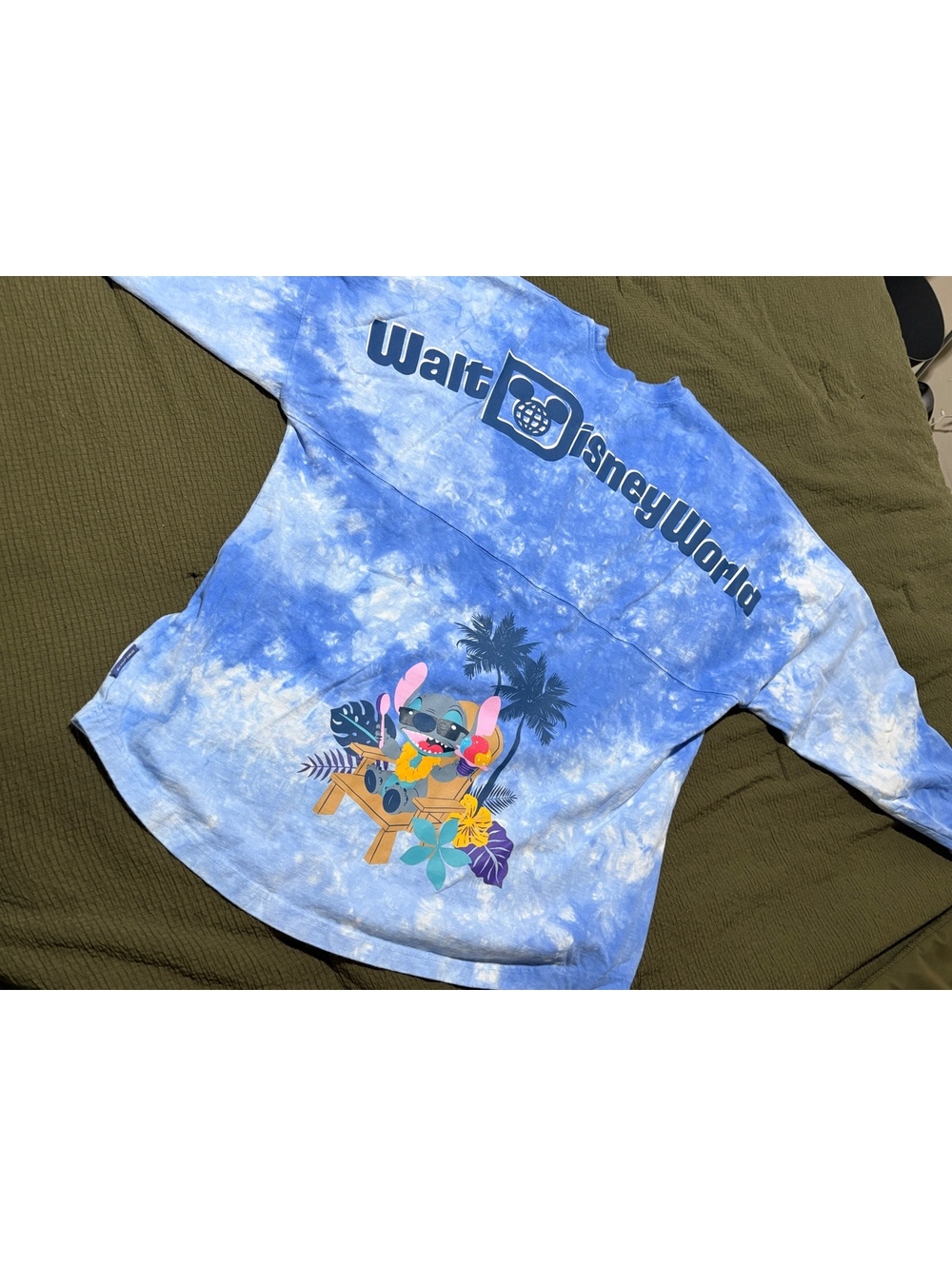Disney Parks Stitch Vacation Blue Tie-Dye Spirit Jersey Adult  XL